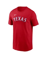Nike Men's Corey Seager Red Texas Rangers Fuse Name Number T-Shirt