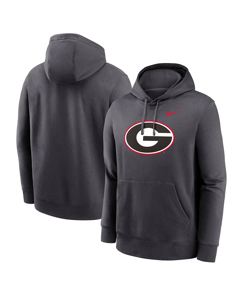 Nike Men's Anthracite Georgia Bulldogs Primetime Club Fleece Pullover Hoodie