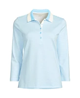 Lands' End Women's 3/4 Sleeve Supima Cotton Polo Shirt