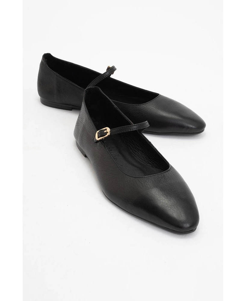 Lara Leather Mary Jane Flats