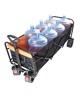 Big large capacity Folding cart Extra Long Extender Cart Folding Garden Shopping Beach Cart