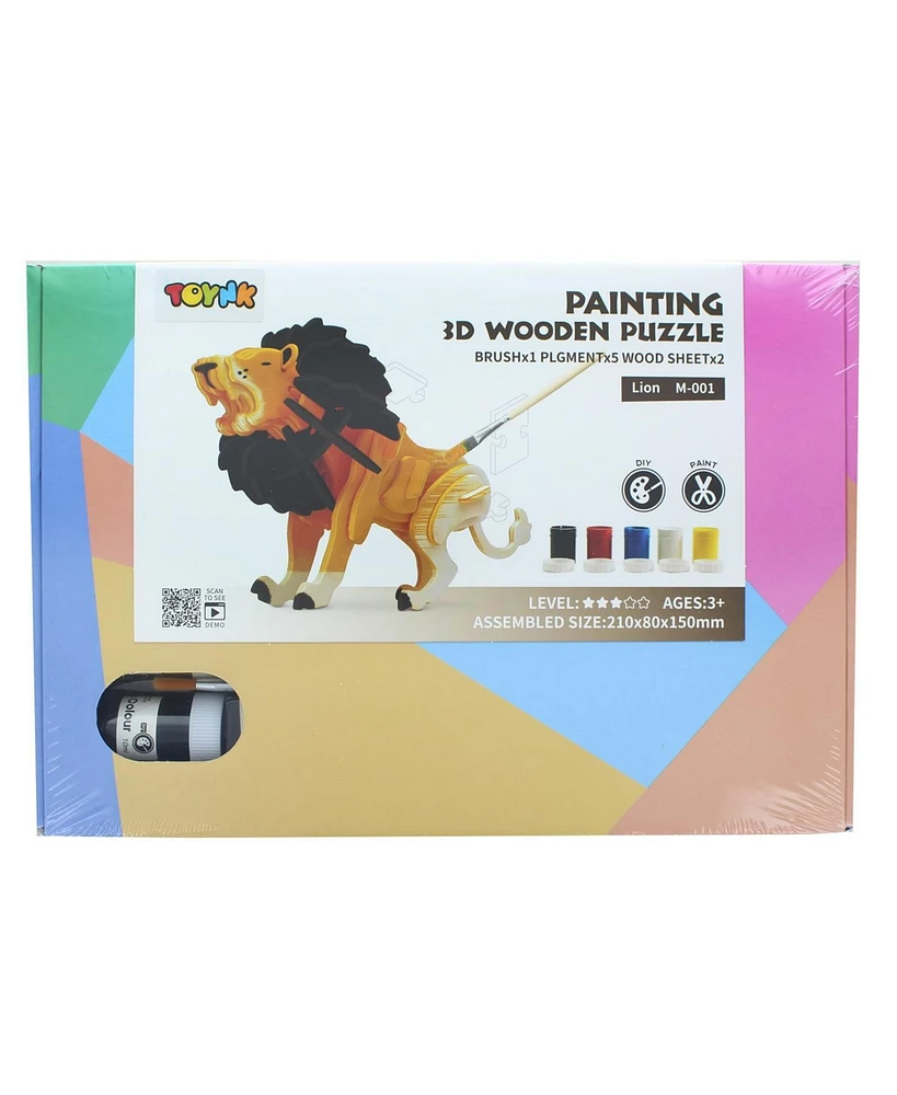 3D Wooden Painting Puzzle | Lion