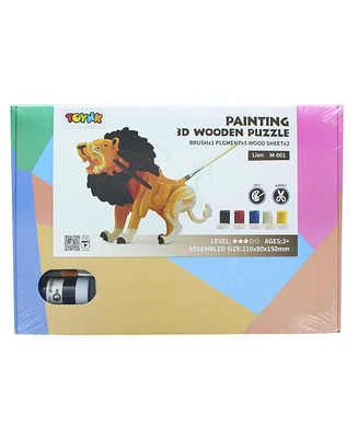 3D Wooden Painting Puzzle | Lion