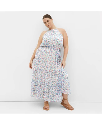 City Chic Plus Lidia Print Maxi Dress