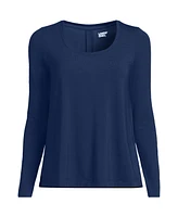 Lands' End Plus Power Performance Long Sleeve Scoopneck Tee