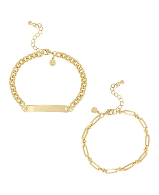 Jessica Simpson Gold-Tone Layered Bracelet Set