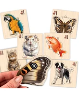 Quokka 6XSET Realistic Wooden Montessori Puzzles for Toddlers Ages 1-3