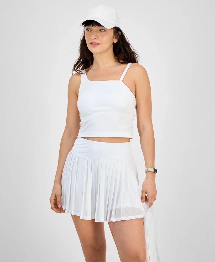 Id Ideology Women's Soft Asymmetrical Cropped Tank Top, Exclusively at Macy's