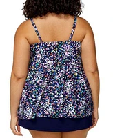 Island Escape Plus Size Cape Town Tankini Top Tummy Control Swim Skirt Exclusively At Macys