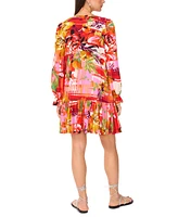 Vince Camuto Women's Printed Ruffle-Hem Mini Dress