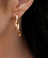 Ettika Serpentina Cubic Zirconia Hoop Earrings