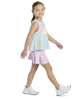 adidas Toddler and Little Girls 2-Piece Printed Tank 3-Stripe Skort Set