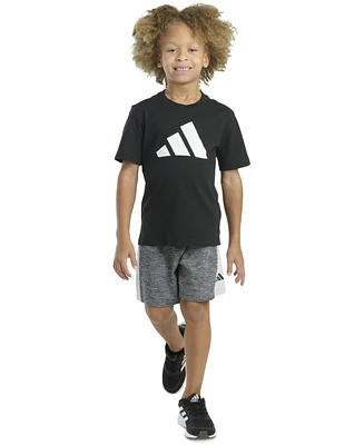 adidas Toddler & Little Boys Short-Sleeve T-Shirt Double-Knit Elastic Waistband Shorts, 2 Piece Set