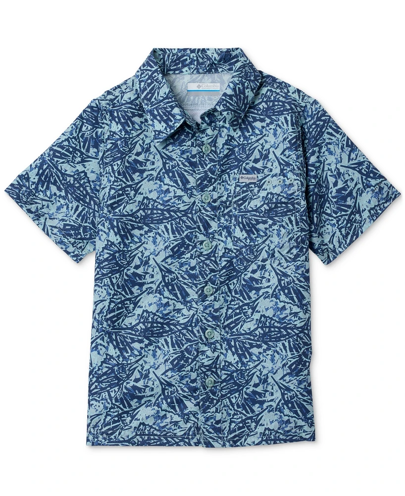 Columbia Big Boys Super Slack Tide Short-Sleeved Camp Shirt