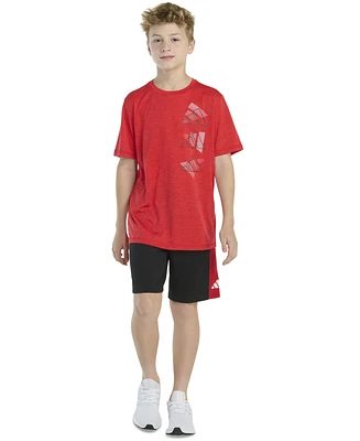 adidas Big Boys 2-Piece Short Sleeve T-Shirt and Shorts Set