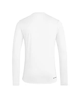 Adidas Men's White Miami Hurricanes Together On-Court Pregame Long Sleeve T-Shirt