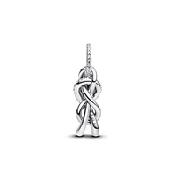 Pandora Pave Infinity Knot Dangle Sterling Silver Charms
