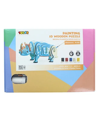3D Wooden Painting Puzzle | Rhino