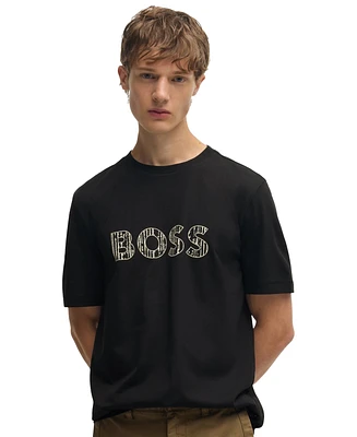 Boss by Hugo Men's Slim-Fit Logo Print Shirt