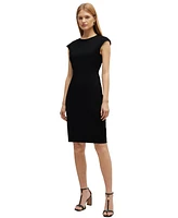 Boss by Hugo Women's Wool Cap Sleeve Slim-Fit Dress