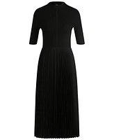 Boss by Hugo Boss Women's Cropped-Sleeve Plisse Dress