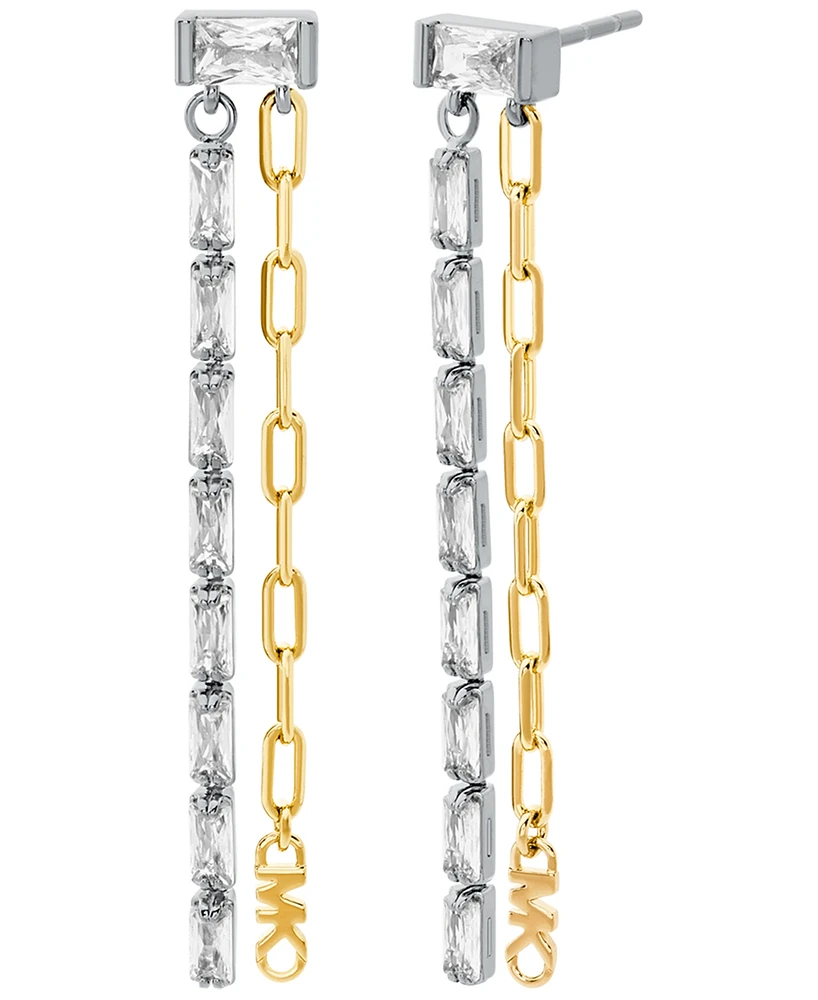 Michael Kors 14K Gold-Plated Brass Mixed Chain Earrings