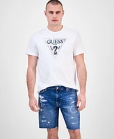 Guess Men's Wyatt Rip and Repair Denim 9" Shorts