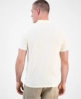 Guess Men's Logan Short Sleeve Knit Polo Shirt