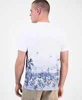 Guess Men's Short Sleeve Big Cat Paradise Graphic Crewneck T-Shirt