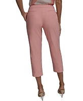 Donna Karan New York Petite Cropped Straight-Leg Mid-Rise Pants