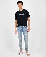 Guess Men's Short Sleeve Embroidered Logo Crewneck T-Shirt