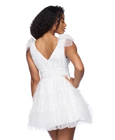B Darlin Juniors' Sweetheart Corset-Waist Mini Dress