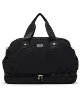 Madden Girl Bow Detail Zip Bottom Weekender Duffle Bag