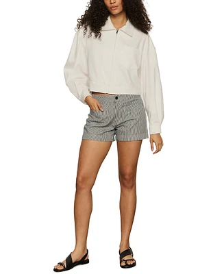 Sanctuary Women's Cropped Paper Boy Zip-Front Jacket