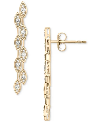 Wrapped in Love Diamond Long Drop Earrings (1/2 ct. t.w.) in 14k Gold, Exclusively at Macy's
