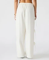 Steve Madden Women's Fia Side-Tie Wide-Leg Pants