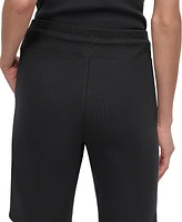 Dkny Sport Women's Cotton Logo Pull-On 10" Bermuda Shorts
