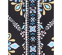 Jm Collection Women's Embellished-Placket Button-Front Shirt, Exclusively at Macy's