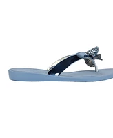 Guess Women's Tata Eva Sparkle Bow Flip Flop Sandals
