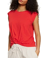 Sanctuary Women's Knot-Front Crewneck Muscle Tee