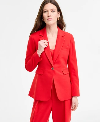 Bar Iii Women's Crepe One-Button Blazer, Exclusively at Macy's