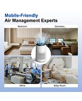 Morento Hepa Small Air Purifier for Bedroom Home with Fragrance Sponge, Up to 225 Sqft