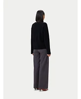 Gobi Cashmere Women's Split-Sleeve Sweater