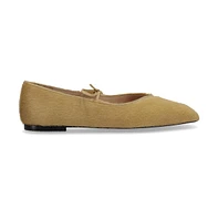 Sway Soft Beige Leather Ballet Flats