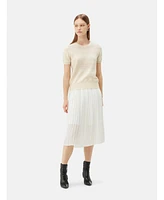 Gobi Cashmere Women's Short-sleeved Cashmere Crewneck Top