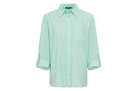 Olsen Women's Shirt with Rolled Sleeve Tab Detail