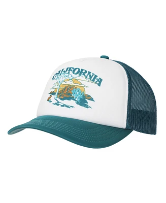 California Mountains & Desert White & Green Foam Trucker Hat