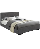Polyester Blend Upholstered Bed Frame – Sturdy Manufactured Wood Design