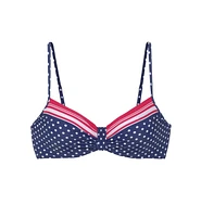 Lascana Women's Striped Polka Dot Underwire Bikini Swimsuit Top