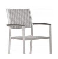 Set of Two Aluminum Armchairs for Indoor or Outdoor Seating